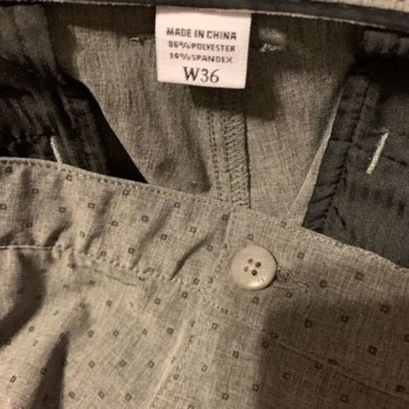 FootJoy FJ Size 36 Gray With Black Squares Lightweight Casual Shorts - Picture 3 of 4